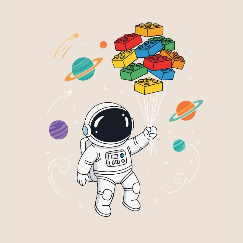 Astronaut Bausteine Space Brick Builder