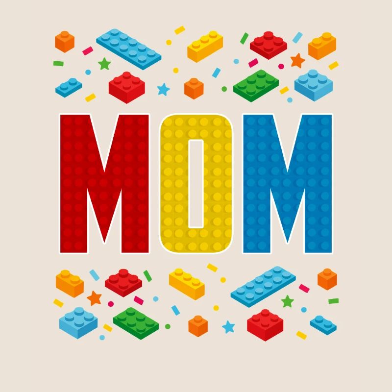 Maman brique constructeur créatif maternité bloc amant