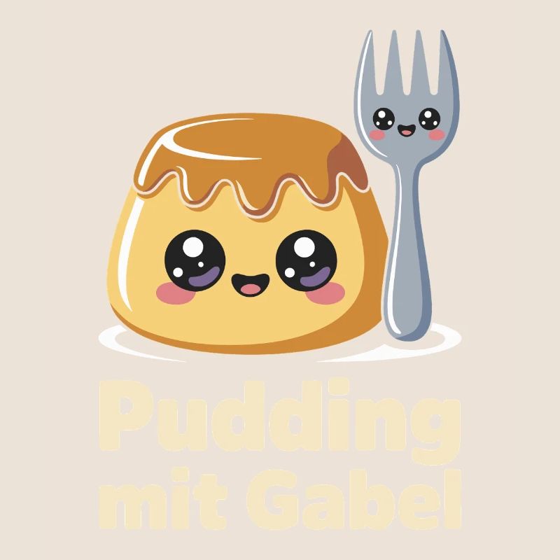 Pudding with fork