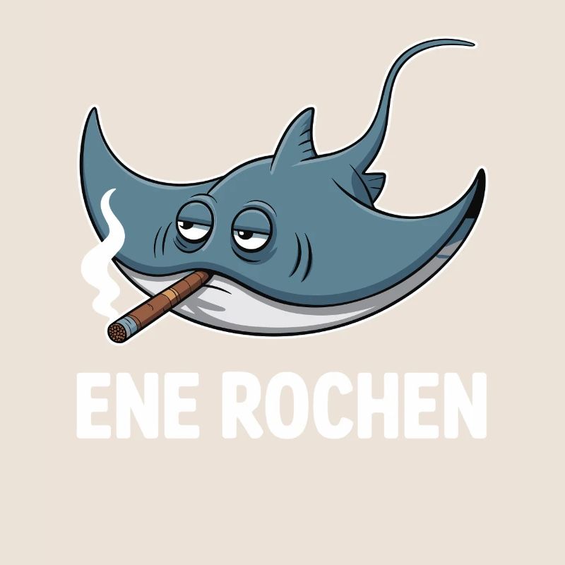 Ene Rochen Raucher Spruch Zigarette Kippe Rauchen