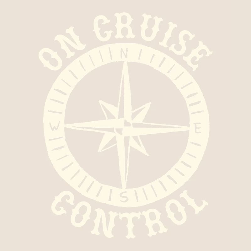 On Cruise Control Compass Crest Circle Emblem