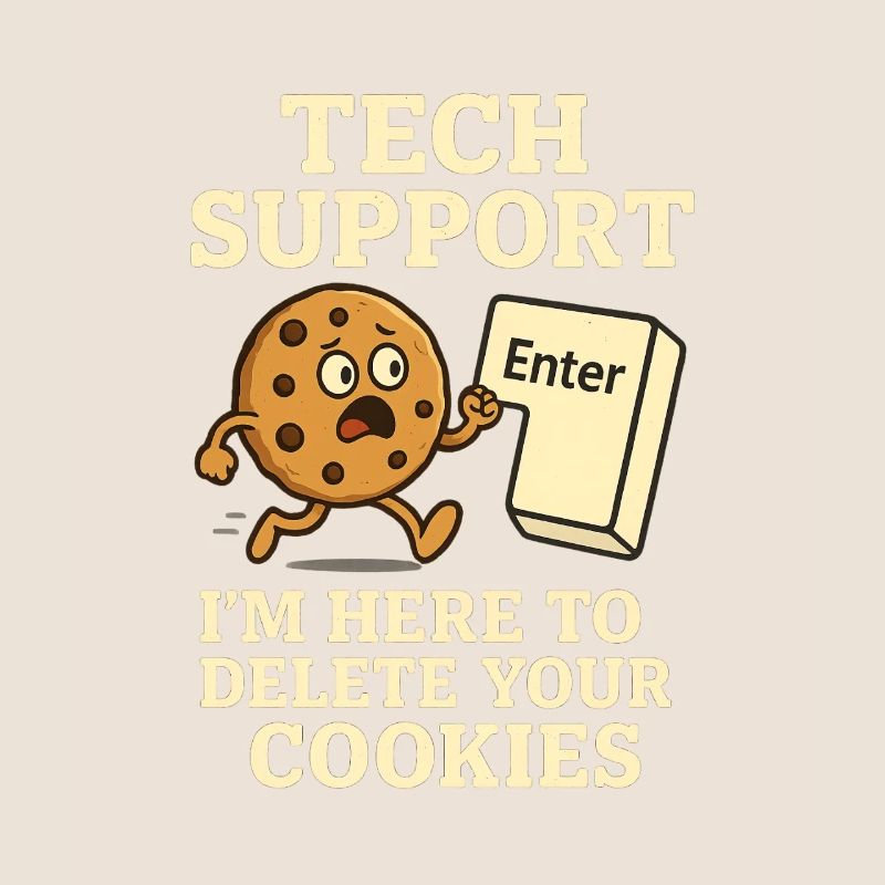 Tech Support I'm Here To Delete Your Cookies