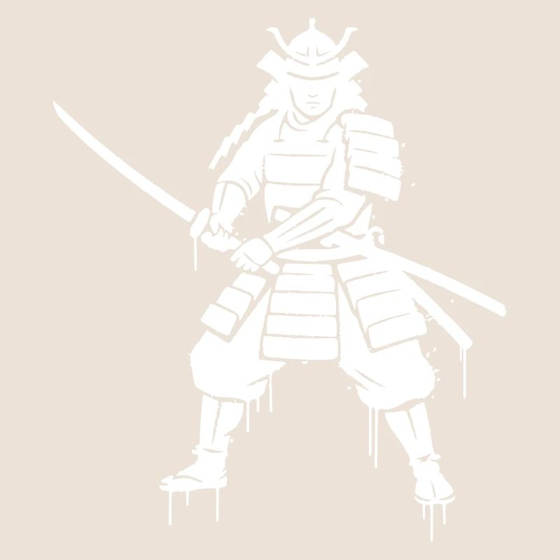 Samurai Graffiti Streetwear Vector