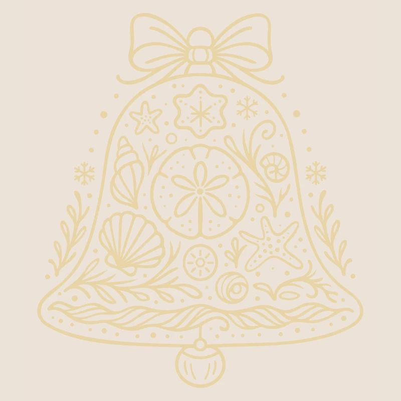 Maritime Christmas Bell with Shells & Starfish