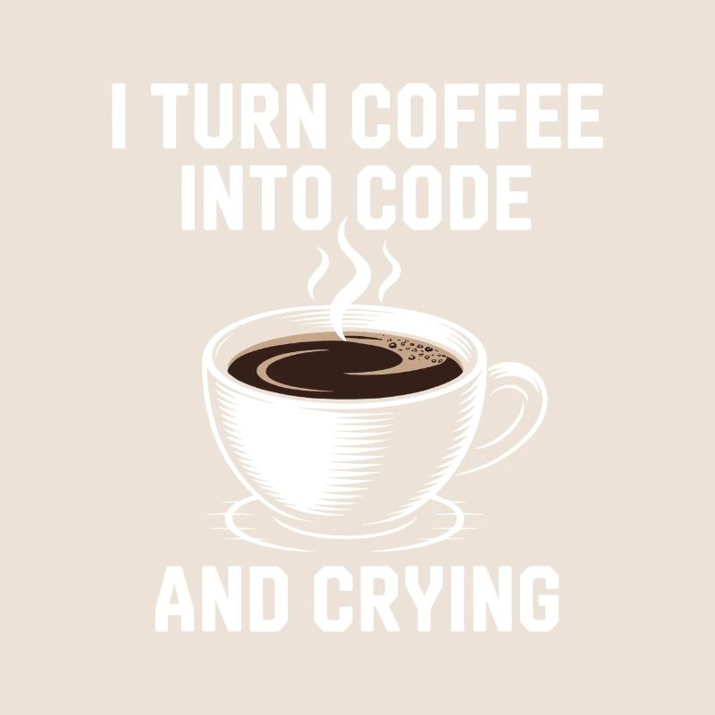 Kaffee und Programmier-Debugging-Humor für Softwar