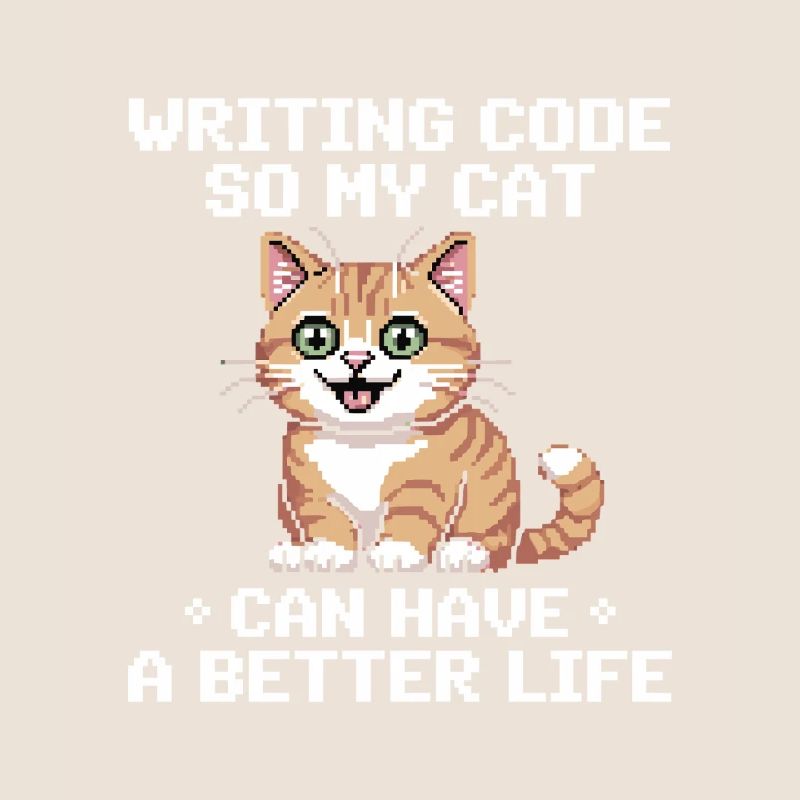 Programming Cat Funny Coding and Cat German