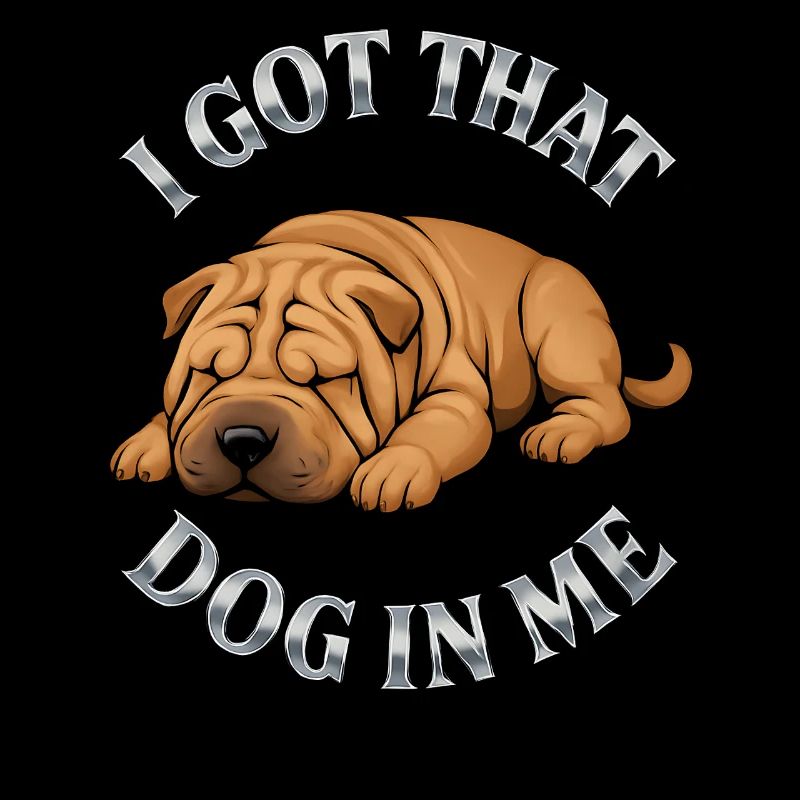 Shar Pei Hunde Humor Spruch Geschenkidee