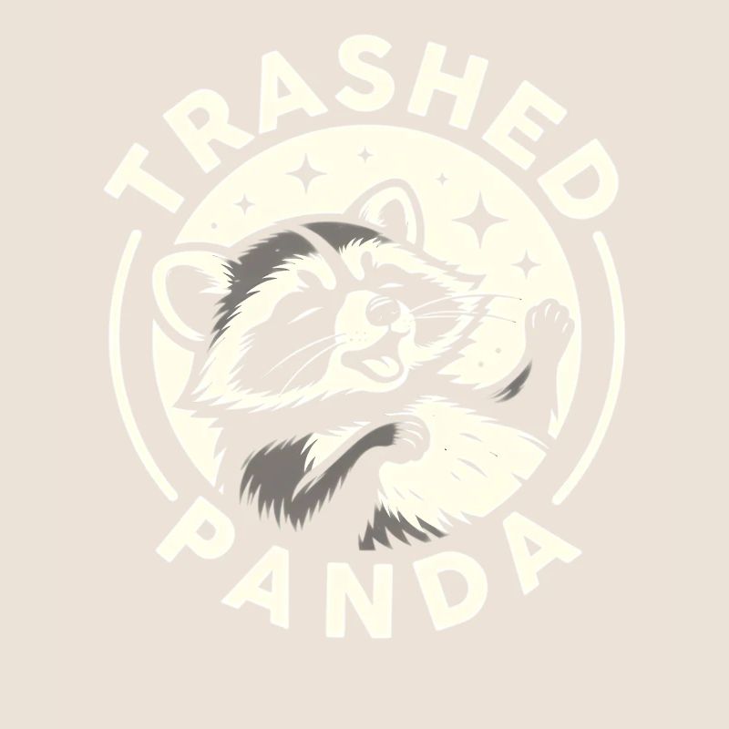Trashed Panda Raccoon Funny Meme Design