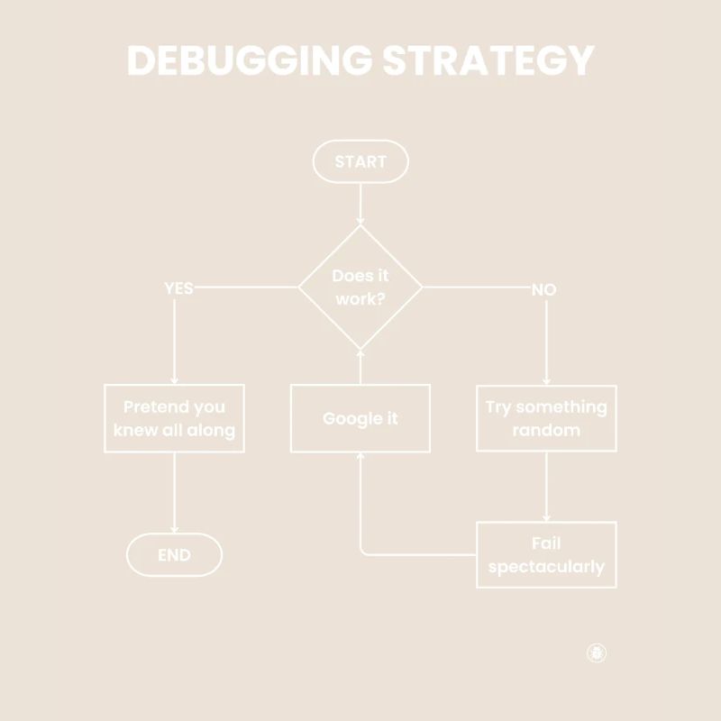 Debugging Strategy Flowchart - Does It Work Gift