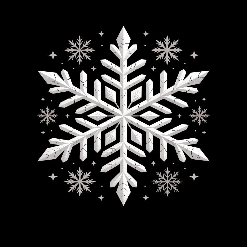 Large Elegant Snowflake Winter