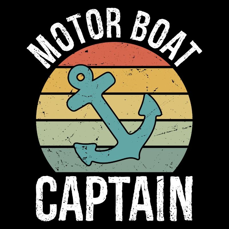 Motor Boat Captain Funny Pontoon Boating Motor