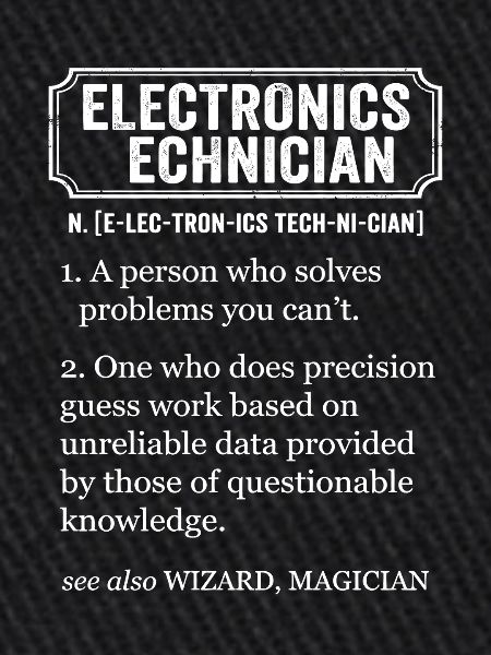 Electronics Technician Funny Definition