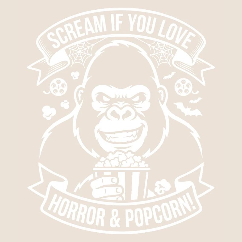 Schrei Gorilla Popcorn Design