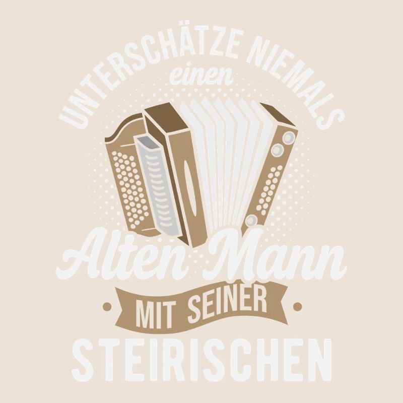 Steirische Harmonika Alter Mann Ziehharmonika