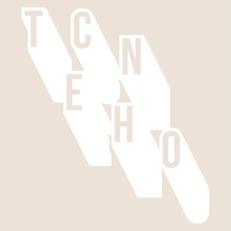 Techno-Musik geometrisches Logodesign