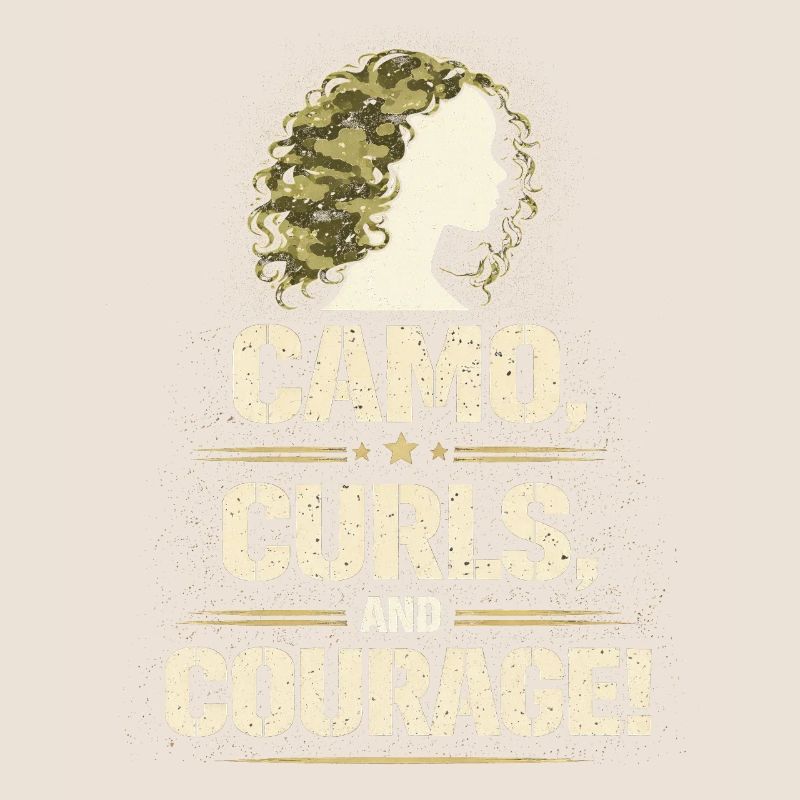 Boucles camouflages de soldate et courage