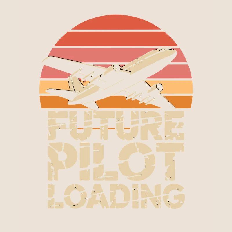 Future Pilot Loading Airplane Retro
