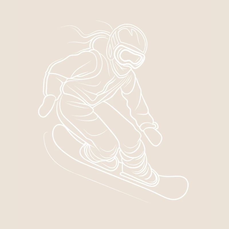 Art de lignes de snowboardeuse