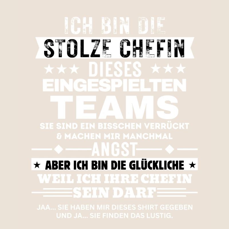 Stolze Chefin diese eingespielten Teams