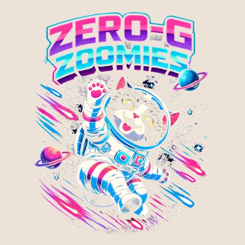Null-G Zoomies | Humour spatial Astro Cat