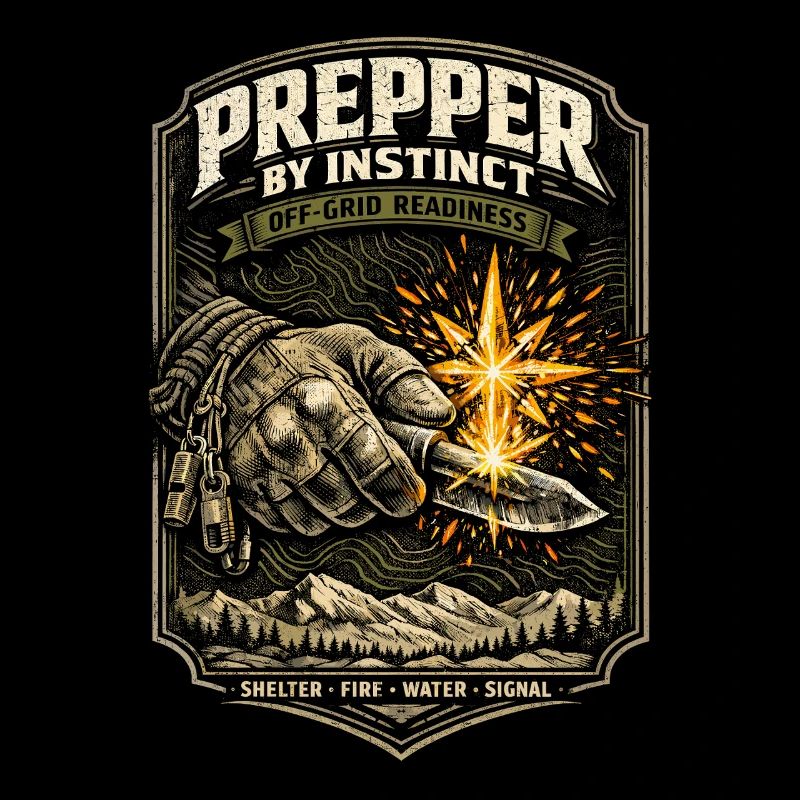 Abri survivaliste Prepper Eau de feu