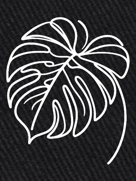 Monstera Leaf White