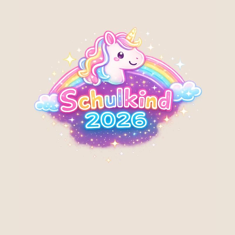 Schulkind 2026 Einhorn Einschulung