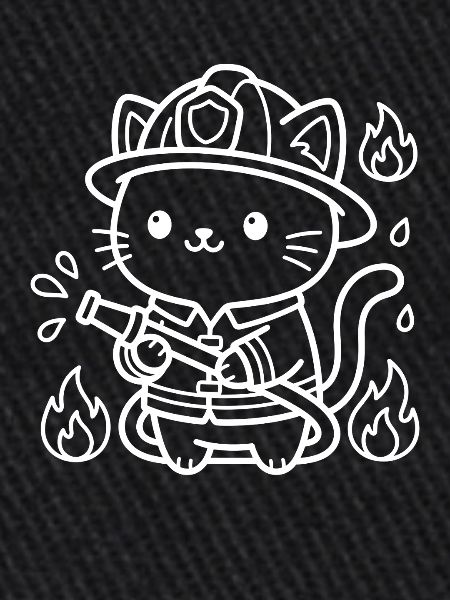 Pompier Kawaii Cat