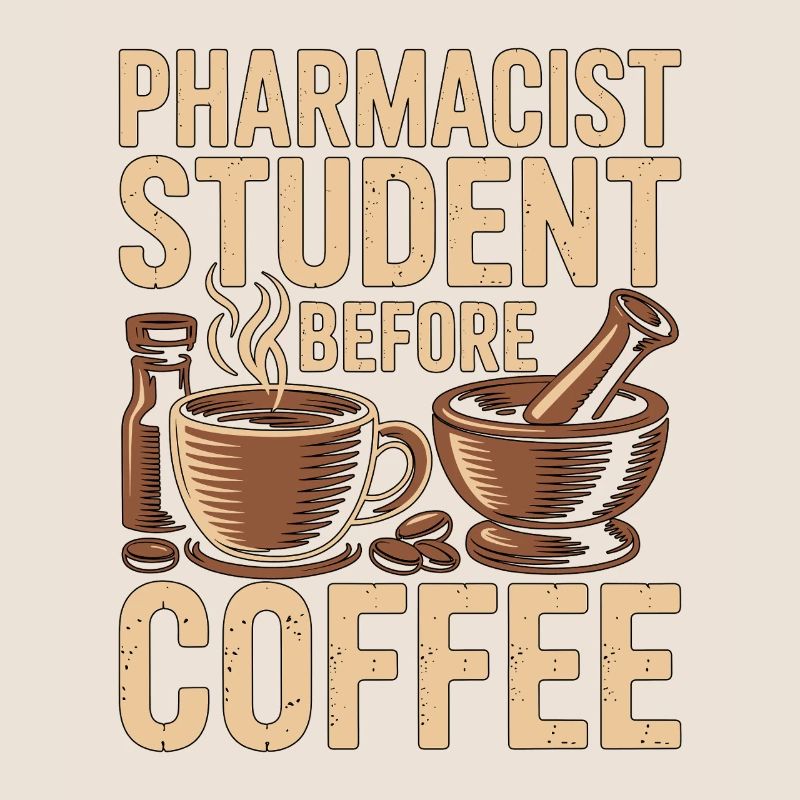 Pharmacist Student Before Medicine Coffee Lover