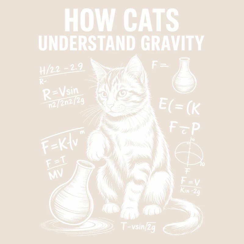 Dictions de chats de physique Blague de maths Cadeau de physique