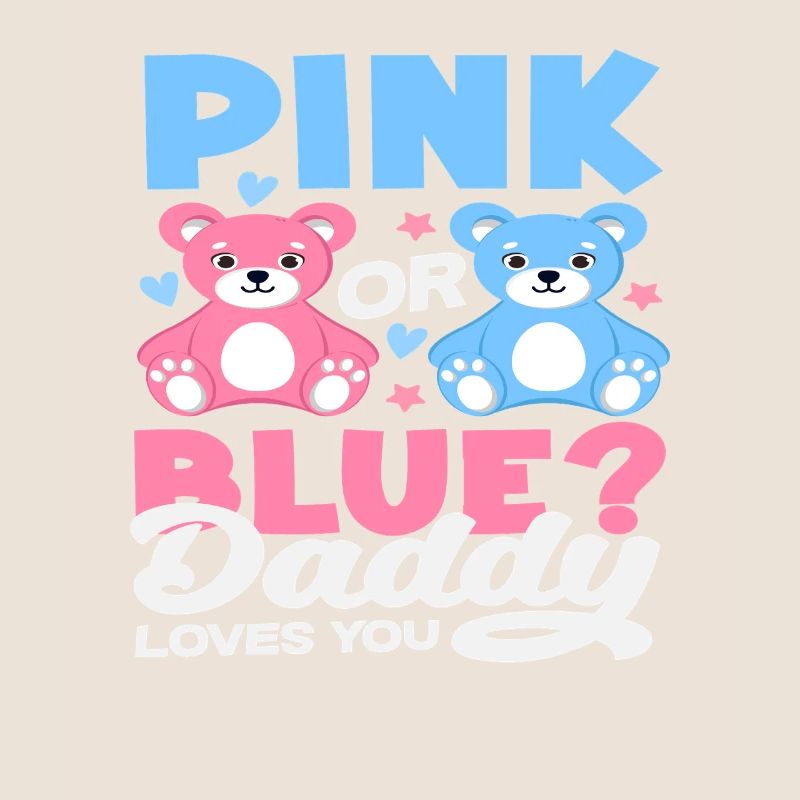 Pink Oder Blau Papa Liebt Dich Bär