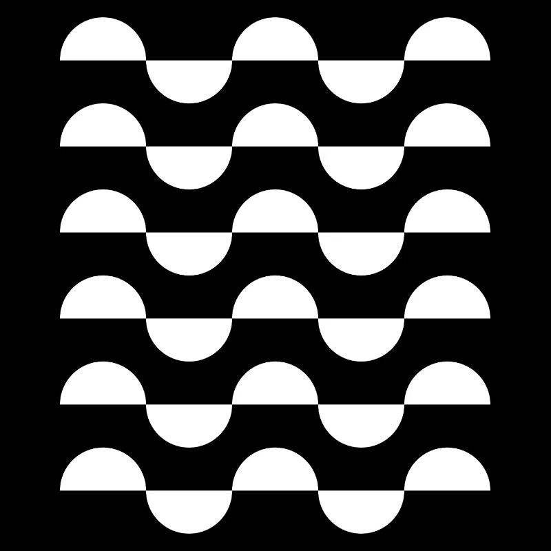 Monochrome Wave Arc Repeat