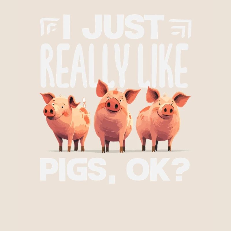 I really like pigs OK Three piglets