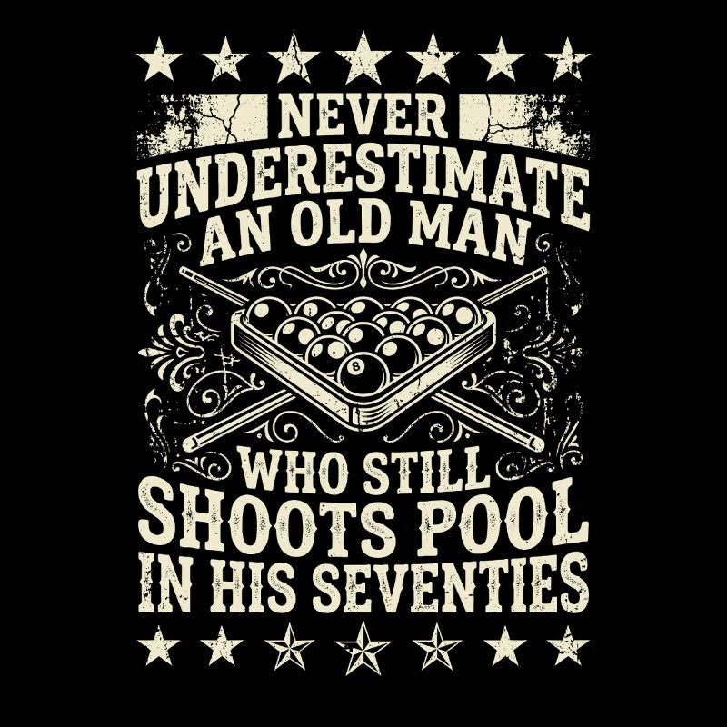 Never underestimate old man at the pool table
