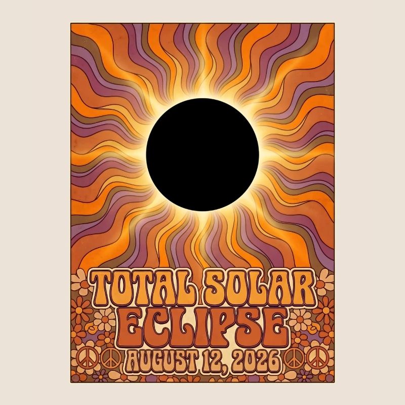 Total Solar Eclipse 2026 Sunburst-Poster