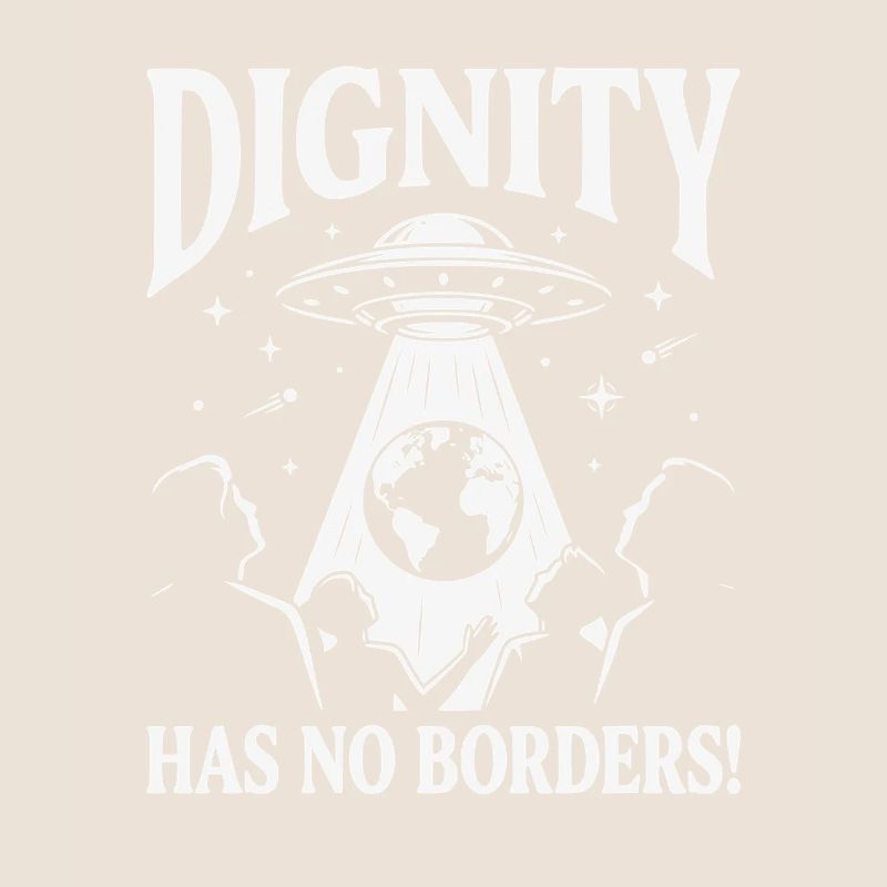 Human Rights Retro Dignity Has No Border Statement