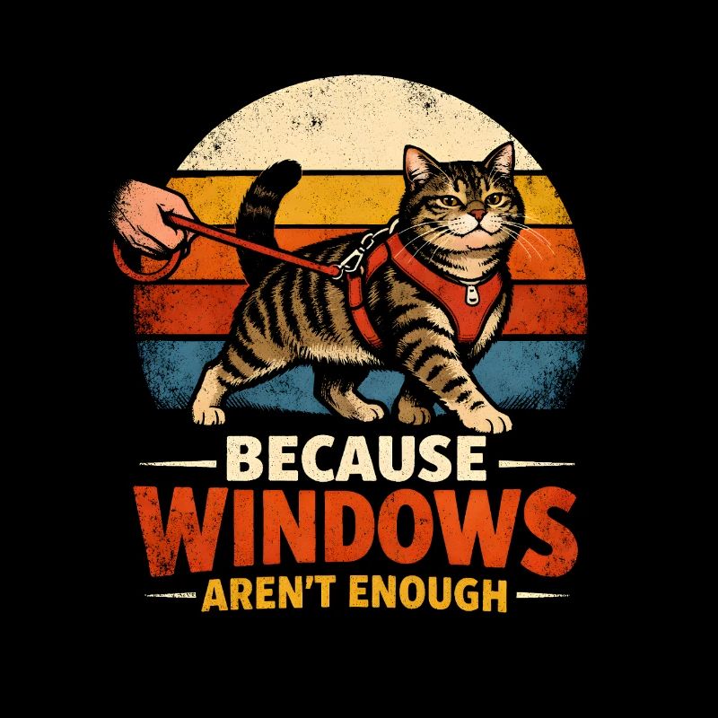Windows are not enough | Cat on leash
