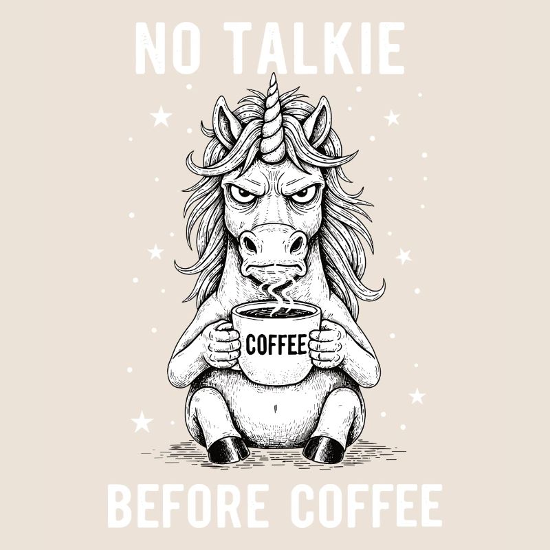 Pas de conversation devant une licorne amoureuse du café