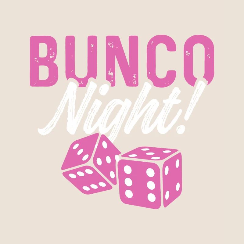 Bunco Night Dice in Pink Retro