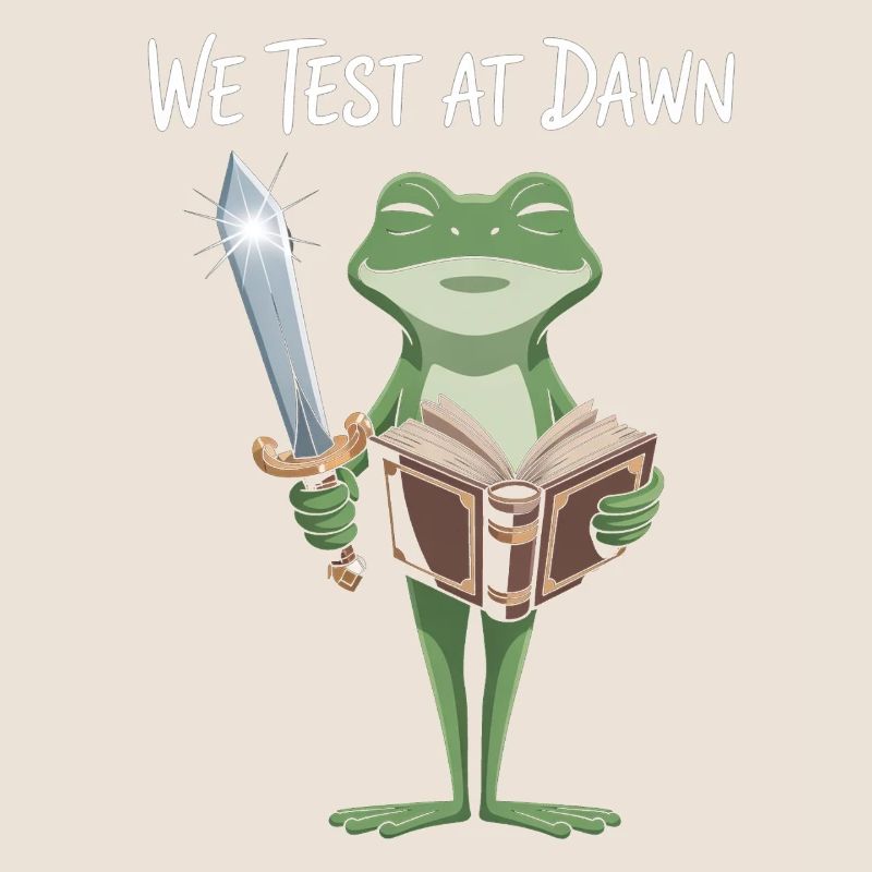 Dawn Test Frog: Sword & Scroll