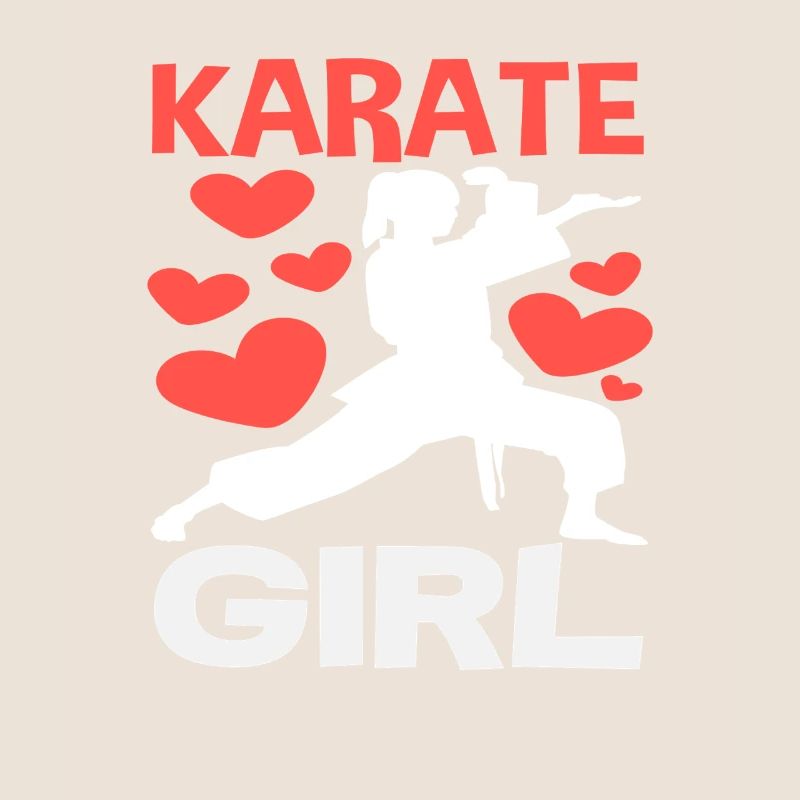 Karate Mädchen Kampfsport Liebe Herzen Training