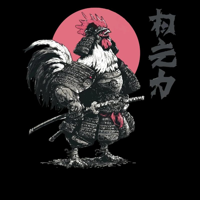 Hahn-Samurai-Rüstungsdruck