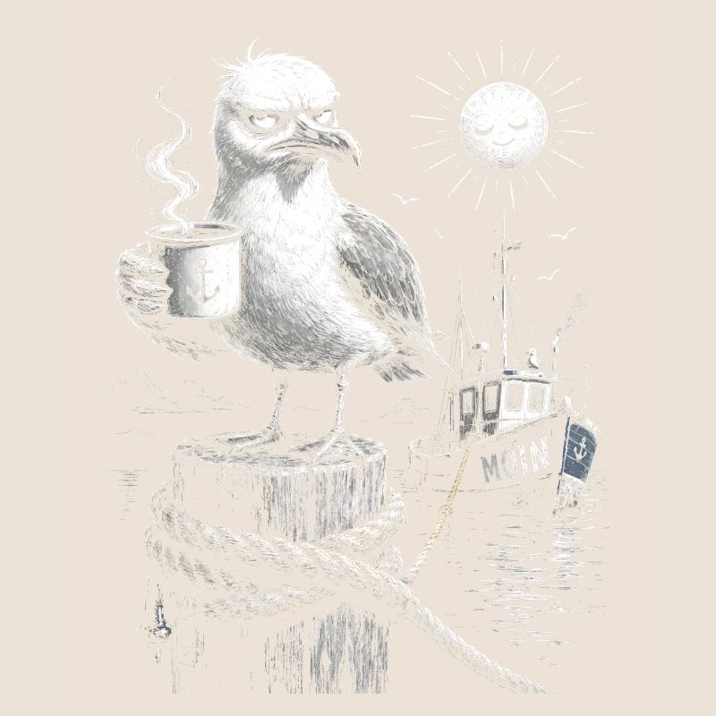 MOIN – Grummeliges Möwe mit Kaffee
