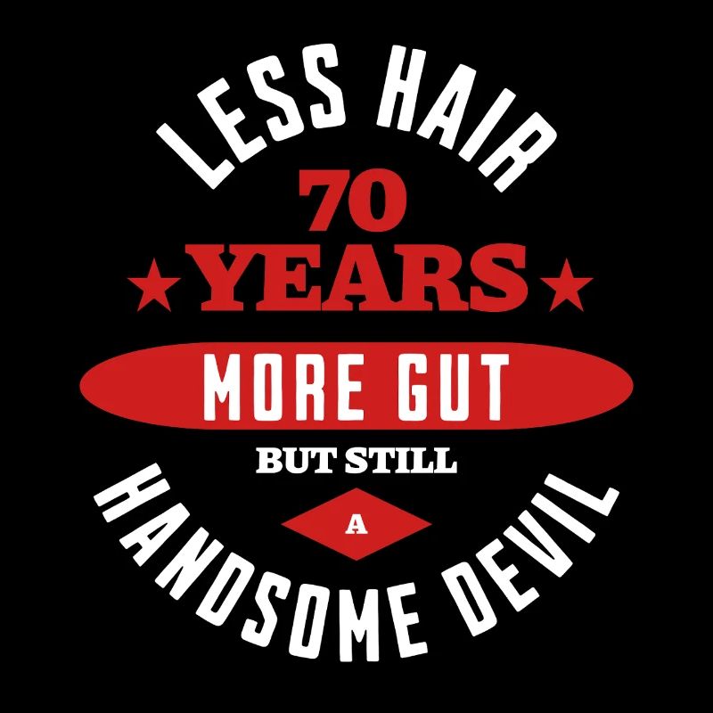 Funny 70th Birthday Handsome Devil