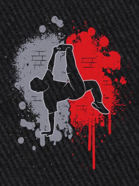 Breakdancing Breakdancer Farbklecks Breakdance