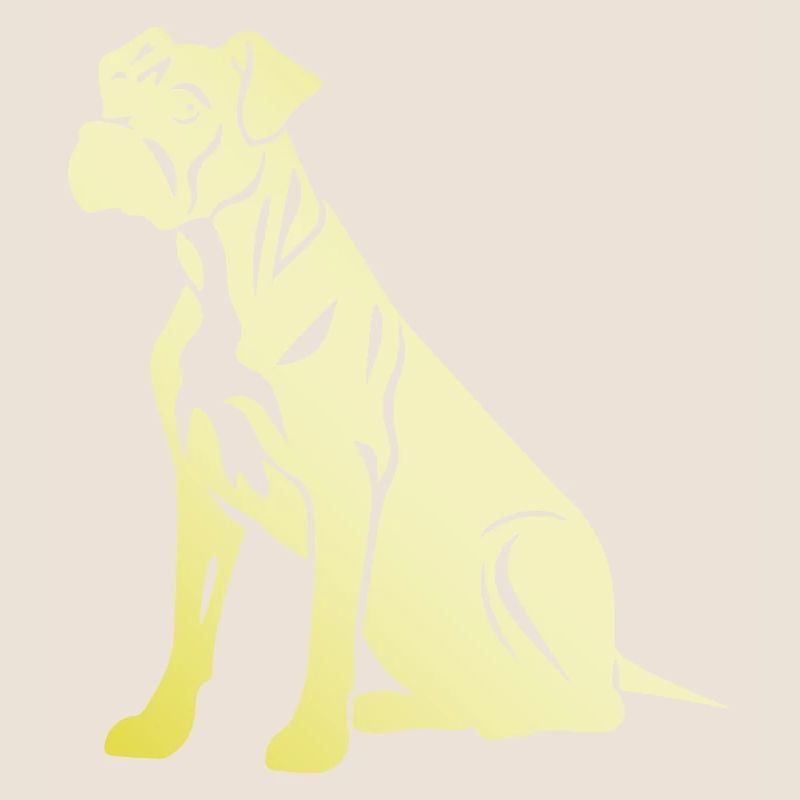 Silhouette de chien boxer