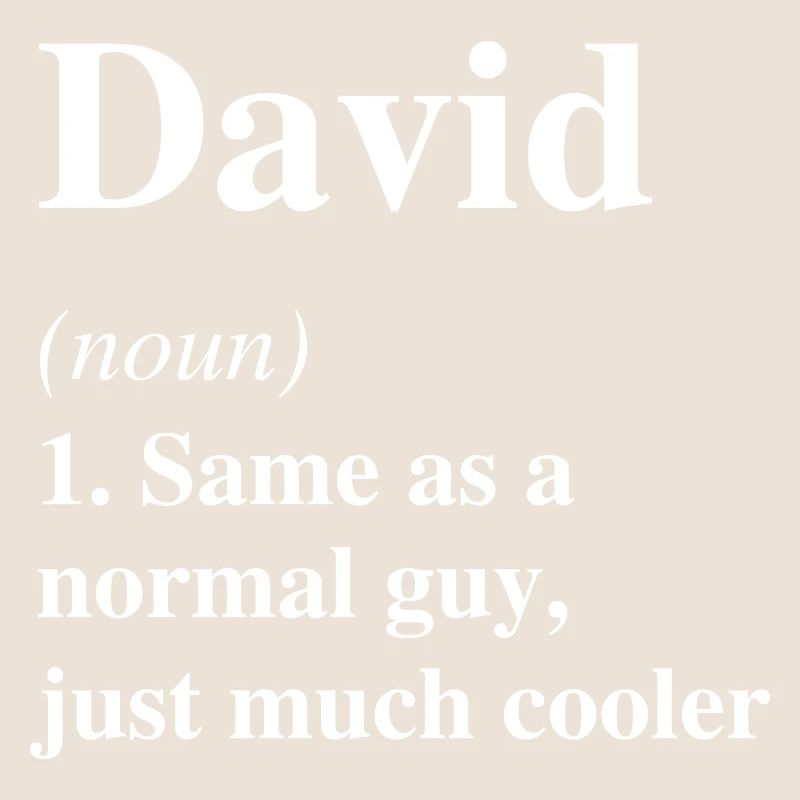 David Définition Cool Nom Dicton Cadeau