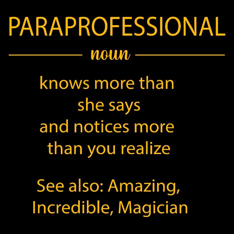 Teacher Assistant Paraprofessional Paraeducator