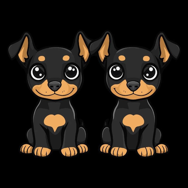 Bande dessinée de chien doberman