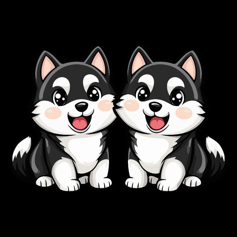 Husky Hund Comic